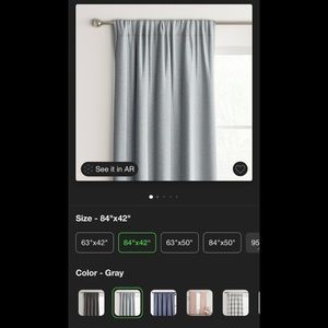 Threshold Target Gray curtain panel